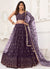  Deep Purple Traditional Embroidered Wedding Lehenga Choli