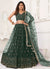 Green Traditional Embroidered Wedding Lehenga Choli