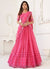 Pink Sequence Embroidery Wedding Lehenga Choli