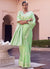 Green Weaved Handloom Pure Linen Traditional Saree