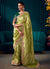Green Golden Multi Embroidered Traditional Silk Saree