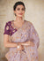 Purple Two Tone Embroidered Traditional Wedding Saree In USA UK Canada