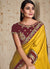 Yellow And Maroon Wedding Saree In USA UK 