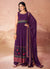 Deep Purple Multi Embroidery Traditional Anarkali Palazzo Suit