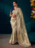 Beige Golden Multi Embroidered Traditional Silk Saree