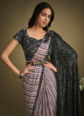 Black And Pink Designer Saree In USA