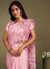 Pink Sequence Embroidery Designer Silk Saree In USA UK Canada