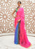 Pink Multicolored Digital Printed Crape Silk Saree