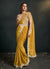 Yellow Sequence And Appliqué Embroidery Wedding Saree