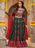 Green And Red Kutchi Embroidered Rajwadi Chaniya Choli