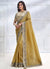 Yellow Embroidery Silk Wedding Saree