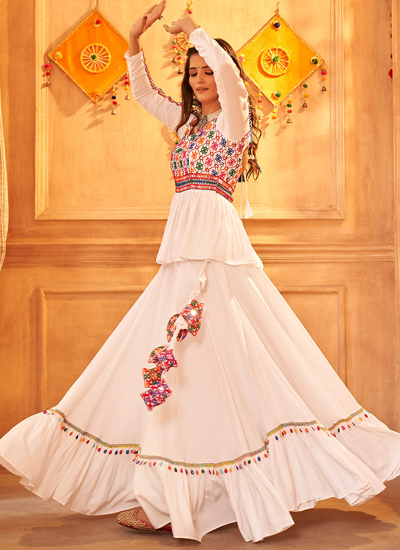 Shop Latest Navratri Lehenga Online Free Shipping In USA, UK, Canada, Germany, Mauritius, Singapore With Free Shipping Worldwide.