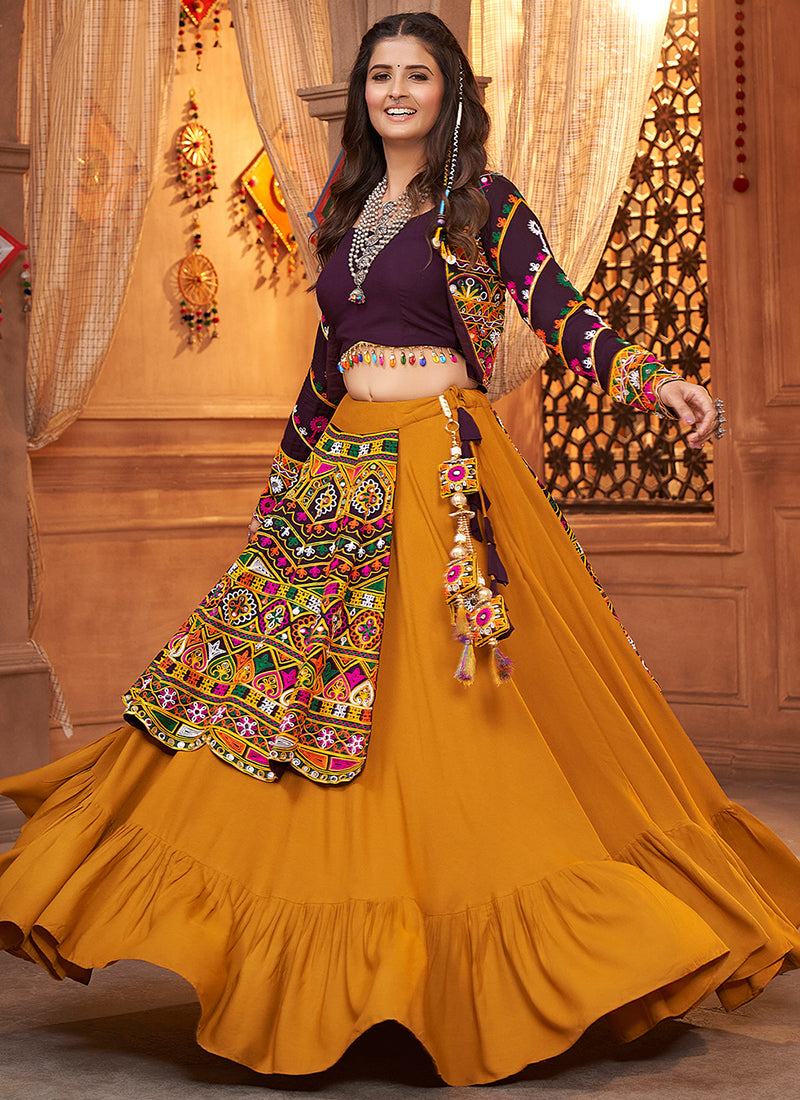 Shop Latest Navratri Lehenga Online Free Shipping In USA, UK, Canada, Germany, Mauritius, Singapore With Free Shipping Worldwide.