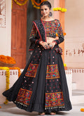 Black Kutchi Embroidered Rajwadi Chaniya Choli