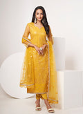 Yellow Sequence Embroidery Festive Salwar Suit