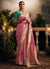 Pink Multi Embroidered Traditional Silk Saree