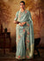 Blue Multi Embroidery Banarasi Kanjivaram Silk Saree
