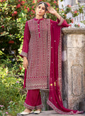 Pink Sequence Embroidery Wedding Pant Suit