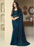 Royal Blue Sequence Embroidery Designer Silk Saree