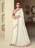 Off White Sequence Embroidery Designer Silk Saree