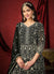 Black Thread Embroidery Designer Anarkali Suit