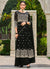 Black Sequence Embroidery Georgette Anarkali Palazzo Suit