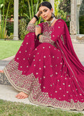 Pink Sequence Anarkali Palazzo Suit In Usa Uk Canada