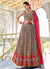 Green And Red Digital Printed Lehenga Choli And Dupatta