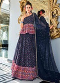 Blue Digital Printed Lehenga Choli And Dupatta