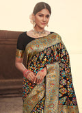 Black Banarasi Kora Silk Saree In USA UK Canada