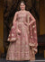 Rose Pink Cording Embroidery Wedding Anarkali Suit
