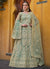 Pastel Green Cording Embroidery Wedding Anarkali Suit