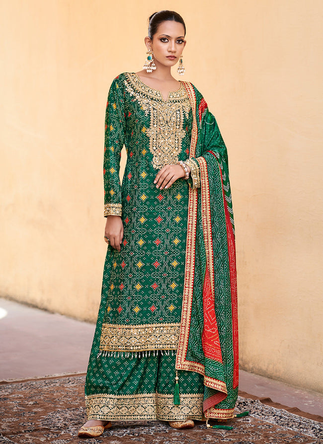Bandhani palazzo suit sale