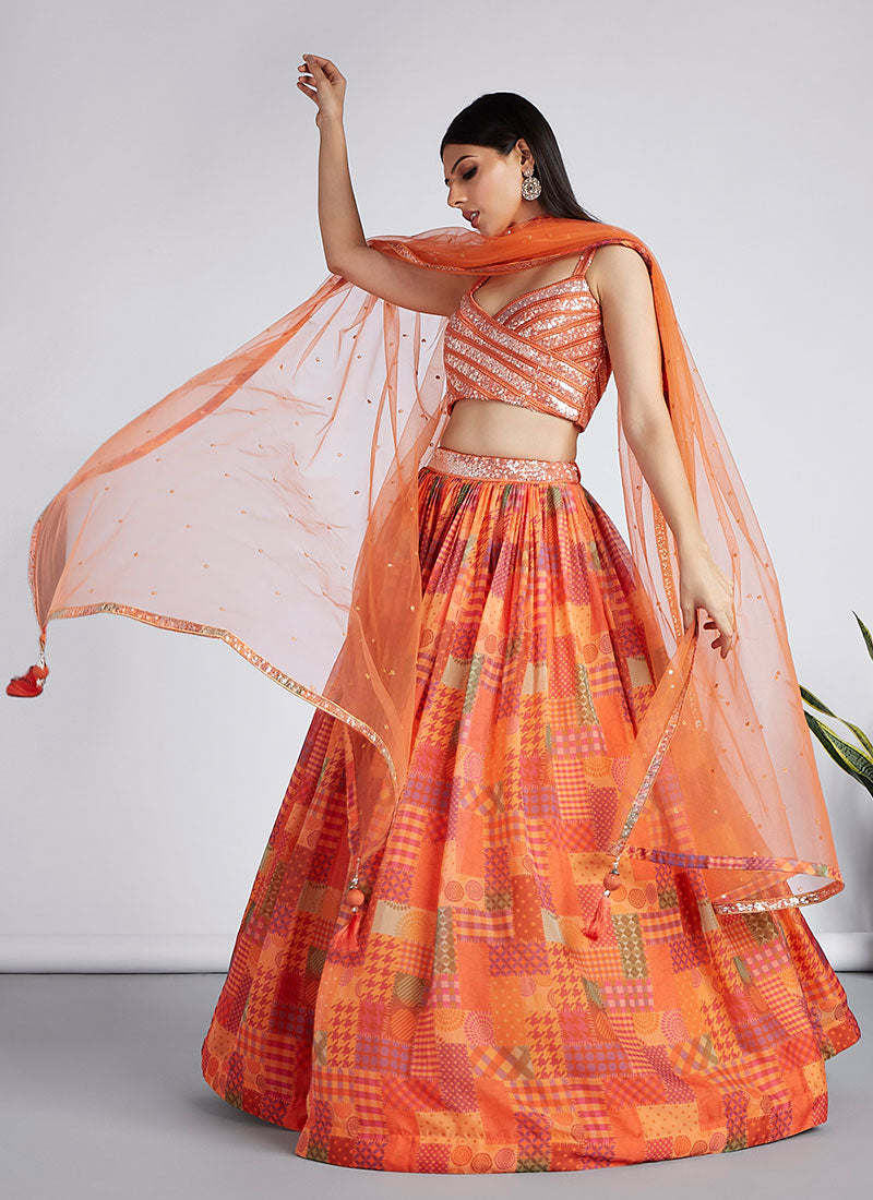 Shop Engagement Lehengas In USA, UK, Canada, Germany, Mauritius, Singapore With Free Shipping Worldwide.
