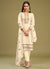 Pale Yellow Thread Embroidery Pakistani Style Pant Suit