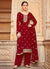  Red Traditional Embroidery Salwar Kameez