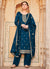 Turquoise Traditional Embroidery Salwar Kameez