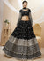 Black Mirror Work Embroidery Wedding Lehenga Choli