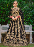 Black Cording Zari Embroidery Wedding Lehenga Choli