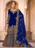 Royal Blue Traditional Velvet Anarkali Suit