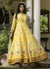 Yellow Embroidery Floral Printed Anarkali Gown