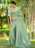 Buy Sea Green Wedding Saree