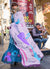 Sky Blue Multicolored Digital Printed Crape Silk Saree
