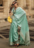 Mint Green Brocade Weaved Handloom Silk Saree