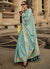 Sky Blue Brocade Weaved Handloom Silk Saree
