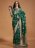 Green Golden Zari Brocade Woven Handloom Silk Saree