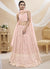 Light Pink Sequence Embroidery Wedding Lehenga Choli