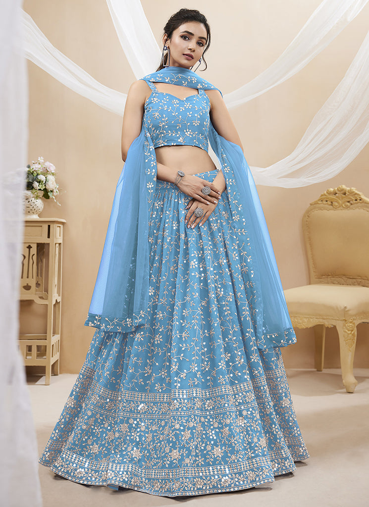 Shop Wedding Lehenga In USA, UK, Canada, Germany, Mauritius, Singapore With Free Shipping Worldwide.