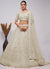 Ivory White Sequence Embroidery Wedding Lehenga Choli