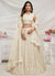 Crème White Sequence Embroidery Wedding Lehenga Choli